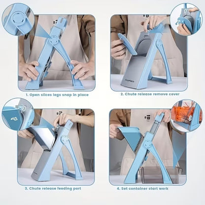 Kitchen Safety Vegetable Slicer – Adjustable Manual Food Cutter | Modern Version