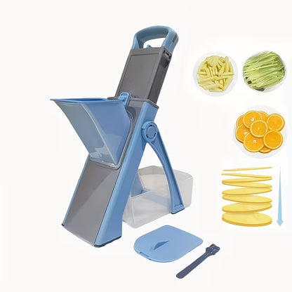 Kitchen Safety Vegetable Slicer – Adjustable Manual Food Cutter | Modern Version